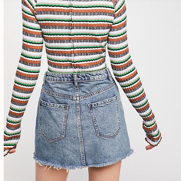 Free people denim skirt - Picture 2 of 4